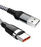 USB Type C ケーブル USB-A to USB-C ケーブル データ転送 急速充電 高耐久ナイロン編み MacBook Pro iphone15/16 iPad Xperia AQUOS Galaxy PixelなどType-C機種対応 (1本, グレー, 3m)