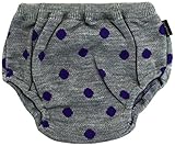 アンナニコラ 水玉ジャガードニット ブルマりぼん付 80-90cm グレー AN-23 D92 日本製