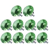 SODIAL(R) 10ｘダイヤモンド形のクリスタルガラス引き出しキャビネットプルハンドルノブ（緑）