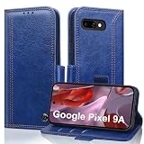 Pixel 9A ケース 手帳型 ピクセル9Aケース スマホケース グーグルピクセル9A Pixel9Aケース カード収納 スタンド機能 ぐーぐるピクセル9A 財布型 携帯ケース ぴくせる9A Googlepixel9a カバー 防水 高級PUレザー RFIDブロッキング Pixel 9A手帳型 Googleピクセル9A カードケース全面保護 耐衝撃 耐摩擦 軽量 ビジネス - ブルー