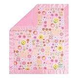 My Blankee Daisy Dance Pink Cotton Blanket with Minky Dot Rose Pink 30 x 35 [並行輸入品]