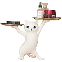 Amazon.co.jp: Vukayo 皿を捧げるネコ ねこ 猫ちゃん キー収納