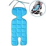 チャミ ベビーカークッション ベビーカーシート クールシート チャイルドシート ベビーカー用 さらさらシート ひんやり気持ち（ブルー）