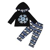杜屋トヤ　クリスマス　子供服　ベビー上下セット　かっこういい長袖フード付きロングＴシャツ　総柄パンツ　ルームウェア　赤ちゃん　プレゼント　ガールズ　ボーイズ