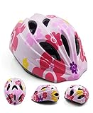 RIHE 軽量 自転車 ヘルメット 子供用 キッズ スケート ボード 安全 サイクリング ジュニア 小学生 アジャスター付き (サクラ)