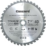 Concord Blades ACB0725T040HP 40 Teeth TCT Non-Ferrous Metal Saw Blade, 7 1/4-Inch [並行輸入品]