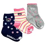 ダブルB(mikihouse) ３Ｐソックスパック クルーソックスタイプ 靴下 (13-15ｃｍ, 白（01）)