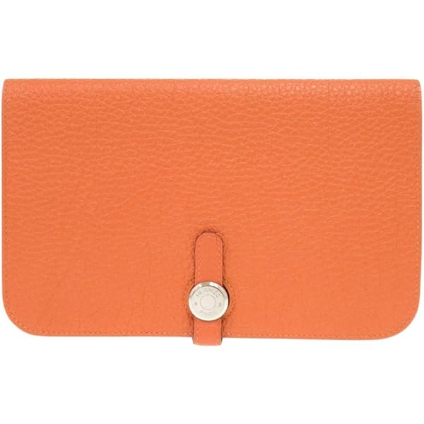 HERMES✨️ドゴン 長財布 オレンジ 希少 ゴールド金具 エルメス GM エルメス(HERMES)エルメス ドゴンGM 二つ折り長財布 財布