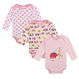 エルフ ベビー(Fairy Baby)ベビーロンパース ボディスーツ 肌着 長袖 女の子 3枚セット 出産祝い(サイズ：0-3M)