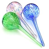 amzmonnsuta 3枚　ガーデン　ガラスボールじょうろ　自動点滴散水ツール　鉢植えの灌漑コントローラ