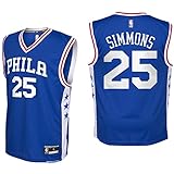 Ben Simmons Philadelphia 76ers # 25ブルーYouth Roadレプリカジャージー Large 14/16 ブルー