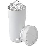 タンブラー ふた付き トラベルマグ 真空断熱タンブラー 保冷保温 マグカップ おしゃれ 溢れにくい ステンレスタンブラー 360ml 魔法瓶 ビール コーヒーカップ ホワイト bottlebottle