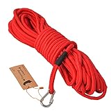SRT ロングリード 20m レッド 丸ロープ 【4色展開】 軽量 水に浮く 絡まりにくい 中型犬 大型犬 伸縮性 トレーニングリード しつけ 長いリード long leash
