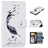 Huawei P8 Lite 手帳型 ケース Zeebox 高品質 落下防止 保護カバー 財布型ケース カード収納ホルダー マグネット式 Huawei P8 Lite 対応 無期限生涯補償付き (ホワ