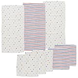 西松屋 浴用ガーゼ8点セット（入浴布3枚+ハンカチ5枚） 新生児