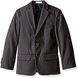 Izod Kids Big Boys' Herringbone Jacket Charcoal 16 [並行輸入品]