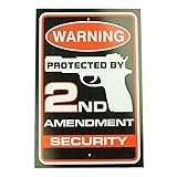 Pomcat第二改正メタルにより保護さWARNING銃の弾薬SECURITY8倍速12をサイン