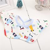 幼児　赤ちゃん　回転360°　花形　ヘッド　スカーフ　バンダナ　唾液タオル　ビブ　よだれかけ　全8色 飛行機