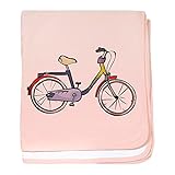 CafePress – Bike – スーパーソフトベビー毛布、新生児おくるみ ピンク 06863491646832E