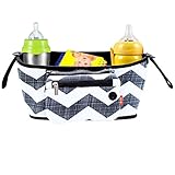 WTOR ベビーカードリンクホルダー ネット バッグ 多機能小物入れ ベビーカーバッグ 収納 (ゼブラ)