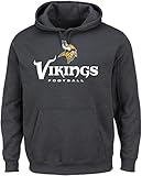 NFL Minnesota VikingsメンズOur Team長袖画面印刷フード付きフリースプルオーバー、XXL、チャコールヘザー