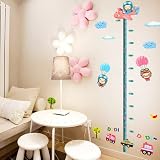 ZLJTYN 赤ちゃんの高さの成長チャート幼稚園の子供の部屋の高さの壁の装飾ステッカーFeetRemoveable 180Cm、B PVCとかわいい赤ちゃんの妖精の鹿の高さ