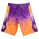KLEW NFL Minnesota Vikingsグラデーションボードショーツ、スモール、パープル