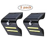 LEDソーラーライト　スマートライト　屋外ライト　モーションセンサー　ウォールライト　3つの照明モード　バック雰囲気ライト付き　2パック