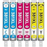 【WYFYINK】キヤノン用 BCI-381 XL 互換 インク Canon対応 TS8430 TS8330 TS8230 TS8130 TS7430 TS7330 TS6330 TS6230 TS6130 TR9530 TR8630 TR8530 TR7530 TR703 大容量 インクカートリッジ 3色6本 マルチパック 381 説明書付き