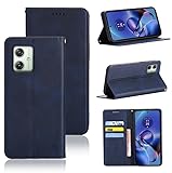 適用 Moto G64 5G / G64Y 5G ケース 手帳型 適用 moto g64 5G 手帳型ケース スマホケース カバー 手帳型 PUレザー カード収納 財布型 耐衝撃 ケース マグネット スタンド機能付き 5色(適用 moto g64 5G ケース 手帳型) (深い青)
