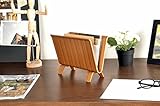 Wooden Design（ウッデンデザイン）木製本立て デスク ラック 雑誌シェルフ ブックスタンド リモコン雑誌新聞収納棚　インテリア　おしゃれ　ウッディー （キャラメル　ブラウン） (キャラメル　CARAMEL) [並行輸入品]