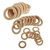 Lovoski 歯ブラシリング　つかみおもちゃ　おしゃぶり　手作りパーツ　木製　3サイズ入り　約30個