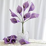 BalsaCircle 42カラーリリー柄人工ウェディング花 パープル