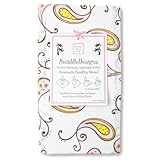 (スワドルデザインズ)Swaddle Designs ベビー マーキゼット スワドリングブランケット おくるみ 大判 08.パステルピンク【Paisley】