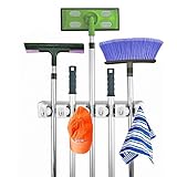 ホームモップとほうきホルダー – Hanging Positions Combine withフックストレージHolds – ガレージストレージfor broomsオーガナイザー – Dragon F