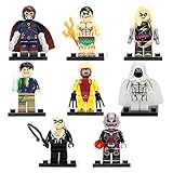 8pcs新しいComics DC Marvel Super Heroes Sabretooth star-lord ant-man Moon KnightハルクブラックCatミニフィギュアBuildi