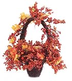 パックの2感謝祭Fall Harvest人工ミックスベリーとリーフバスケット27 "