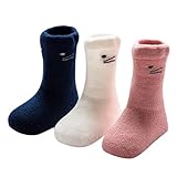 Amberetech ベビー 幼児用 純綿靴下 赤ちゃんソックス 保温 秋冬 ベビー キッズ 赤ちゃん 新生児 お祝い 出産 祝い ムール用 柔らかい 滑り止め付き快適　可愛い　保温性に優れ　細工な体
