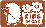 imoninn KIDS in car ステッカー　【マグネットタイプ】　No.62　花屋のハリさん　（茶色）