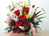 フラワーアレンジメント 花 誕生日 プレゼント アレンジメントフラワー 写真はイメージです お花の種類は季節により変わります ラッピング・リボン・かごは変更される場合がございます ギフトボックスに入れ