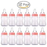 NUOLUX ベビーシャワーグッズ 出産お祝い パーティー飾り キャンディボトル 12pcs（ピンク）