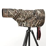 ROLANPRO XS レインカバー レインコート for Canon RF 100-500mm F/4.5-7.1 L USM シグマ for Sigma 150-600mm F5-6.3 DG OS HSM コンテンポラリー for Sony FE 100-400mm f4.5-5.6 GMなど用 厚手 芝生 防水