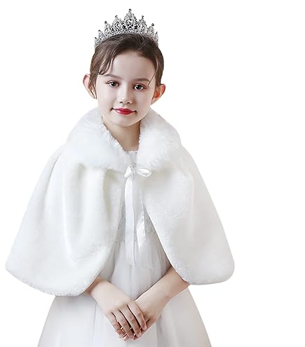 Amazon.co.jp: 子供 ケープ ファーケープ キッズ ファーボレロ 女の子