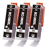 キャノン用 BCI-380BK BCI-380XL BCI-380XLBK ブラック 3本セット(大容量/残量表示機能付き/個別包装） BCI-380互換 インク 対応機種：PIXUS TS6130 TS6230 TS6330 TS7330 TR7530 TR8530 TR9530 TR703 TS8130 TS8230 TS8330 TS8430