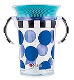 Sassy 【こぼれにくい】ハンドル付きトレーニングコップ ブルー FDSA30267