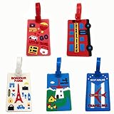 A-CRAFT 5個セット ネームタグ シリコン 子供 スーツケース 海外旅行