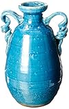 Urban Trends Collection 76044 15 in. H Ceramic Tuscan Turquoise Vase