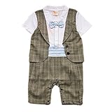 ベビー キッズ 赤ちゃん 子供服 洋装フォーマル 紳士風 男の子 半袖 カバーオール ロンパース 春夏 結婚式 お宮参り 七五三 節句 入園式 入学式 出産祝い ギフトxw026h
