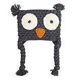 新しいKrochet Kids子供用幼児用のHootビーニーコットンアクリル US サイズ: XS/S カラー: グレー