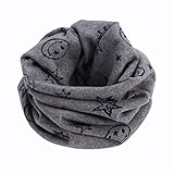 Tonsee ベビー 暖かい マフラー 可愛い カートゥーン パターン 赤ちゃん 柔らか ネックウォーマー 防寒 (グレー)